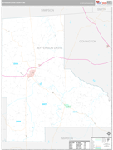 Jefferson Davis Wall Map Premium Style